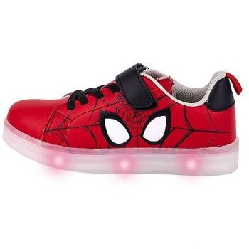 Kardborreskor Spider-Man Röd med LED-ljus