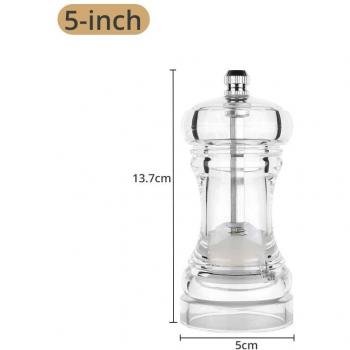 Adjustable Coarseness Acrylic Spice Mill Set