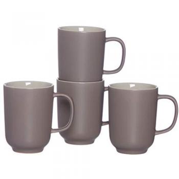 Kit 4 mugs Jasper couleur taupe 320 ml