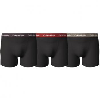 Calvin Klein Heren katoenen stretch trunk boxershortset 3 stuks (purper, framboos, grijs) XL