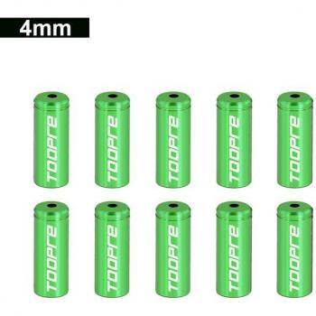 Bouchons d'extrémité de câble en aluminium pour vélo, 4mm et 5mm, paquet de 10