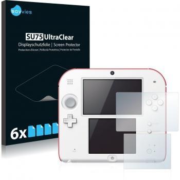 Savvies Screen Protector for Nintendo 2DS Clear Film (6 Pack)