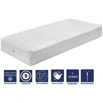 Matelas Hiver Latex 75 Kg/m3 80x200 x 25 cm Souple