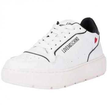 White Love Sneaker by Moschino