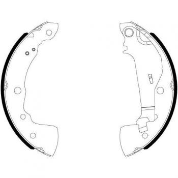 Conjunto de maxilas de travão HELLA 8DB 355 038-021