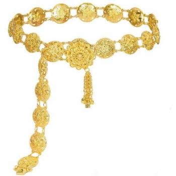 Ladies' Golden Fringed Waist Belt