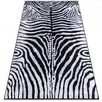 Tapis Miro 51331.803 Zèbre Noir et Blanc 140x190 cm
