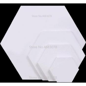 Artist’s Hexagon Canvas Kit – 10 Pieces, Cotton Wood, Primed Ready