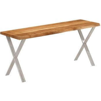 Solid Acacia Wood Bench with Live Edge, 105 cm, Vidaxl