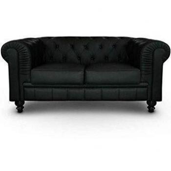 Canapé 2 Places Chesterfield Paris Prix 157 cm Noir