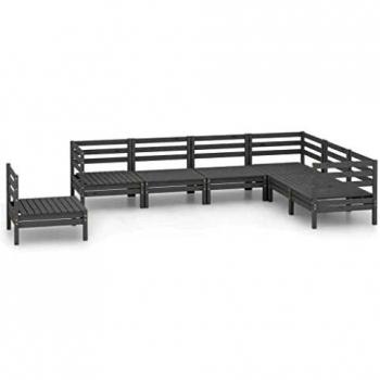 VidaXL Set Lounge da Giardino 7 Pezzi in Pino Grigio