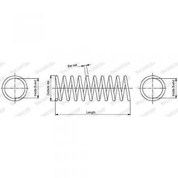 Hinterachse Feder MONROE SP3964