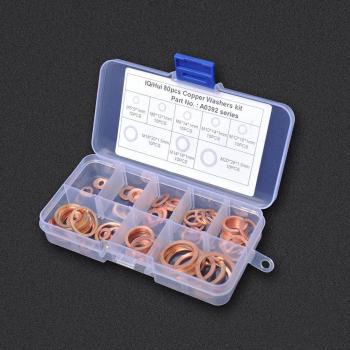 80Pcs Copper Crush Washers for Boat Hardware