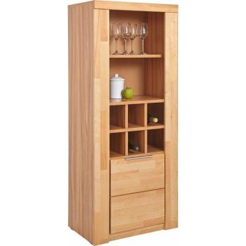 Geölte Vitrine ZARA81 mit Weinregal