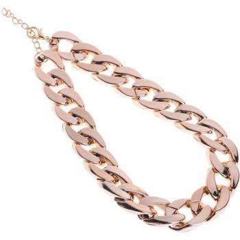 Puppy Safety Collar with Thick Gold Chain and ID Tag
