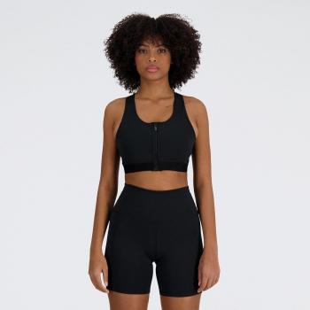 Sujetador Deportivo New Balance Sleek Medium Support con Bolsillo Negro S Mujer