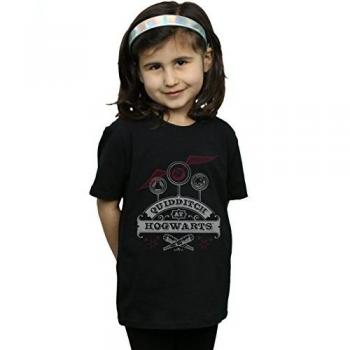 Harry Potter Girls Quidditch At Hogwarts T-Shirt Black 12-13 Years