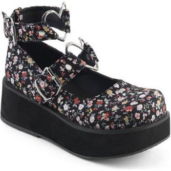 DemoniaCult SPRITE-02 Mehrfarbige Riemchen-Sandalen
