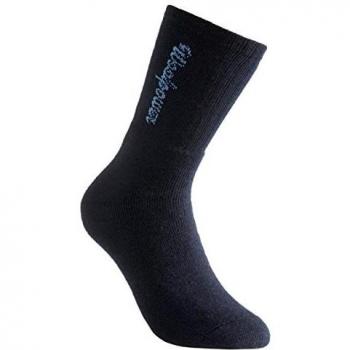 Woolpower Unisex 400 Thermo‑Logo‑Socke – Blau/Marine, Größe 36–39