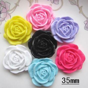 Flat Back Resin Cabochon Flowers