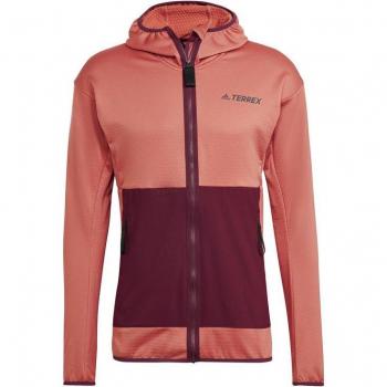Chaqueta térmica Adidas Terrex Tech Fleece Lite para hombre roja