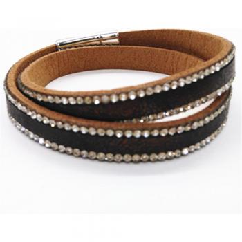 Pink and Black Multilayer Statement Bracelet