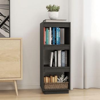 Biblioteca/Divisorio Grigio 40x35x103cm in Legno Massello di Pino