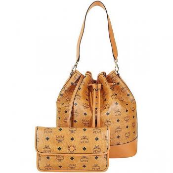 MCM Visetos Large Drawstring Backpack