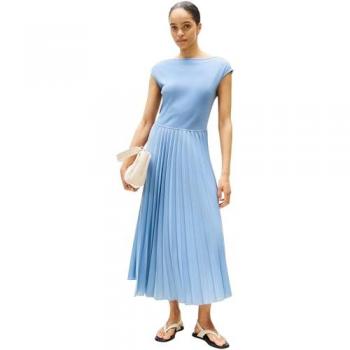 Traje Midi Plisado con Manga Corta Tommy Hilfiger