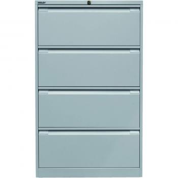 Bisley Hängeregistraturschrank 4 Schübe 2-bahnig l.grau