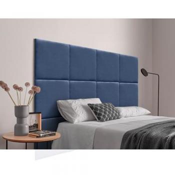 Cabecero de Cama en Terciopelo Liso Acolchado (Salmón, 135x50cm)