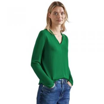 Street One Damen Langarmshirt im Strick-Look in Grün