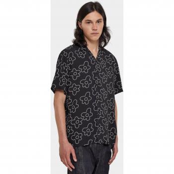 Men's Urban Classics Black Flower Resort Shirt