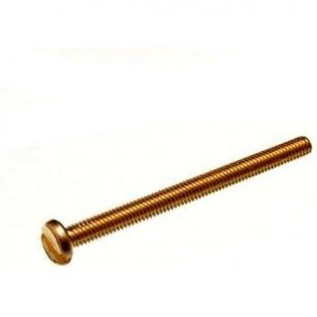 Solid Brass Slotted Pan Head Machine Screws M4 4mm x 50mm (Quantity: 200)