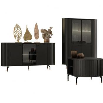 Set Da Soggiorno Novmono 111 Colore Nero