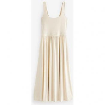 Robe d'été taille haute en jersey crème EU 40 T