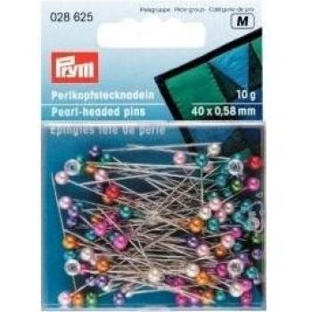 Assorted Pearl Head Pins, 0.65 MM x 38 MM