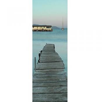 Sticker mural plage 175x60 cm – photo de cabane de pêcheur