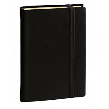 Quo Vadis Noir – carnet de notes 15 × 10 cm, anneaux en métal, papier Clairefontaine ivoire