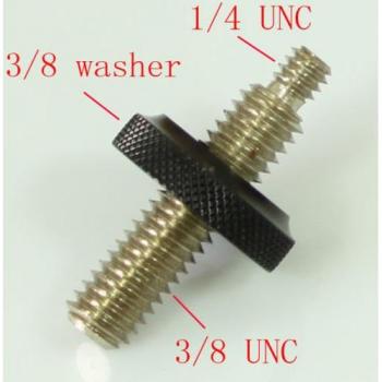Trípode y Camara 3/8 a 1/4 con Conector Roscado y Tuerca