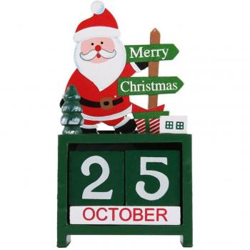 Small Christmas Wooden Calendar Decoration