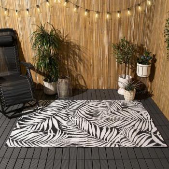 Tropical Leaf Print Outdoor Rug