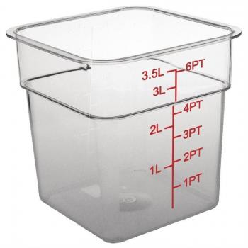 Vogue Polycarbonate Square Storage Container 3.5L