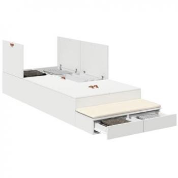 Estructura de Cama con Cajón Blanco 90x200 cm
