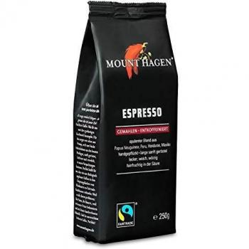 Mount Hagen Entkoffeinierter Espresso, 250g gemahlen