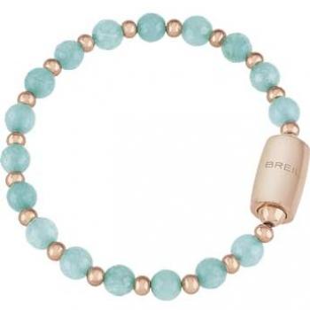 Pulsera de acero rosa gold para mujer Breil con ónix