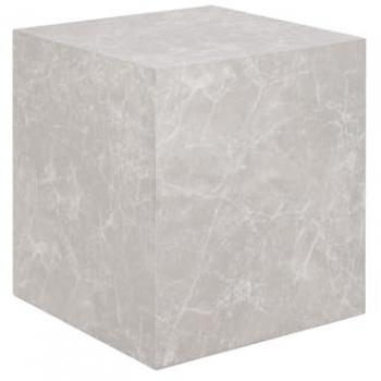 Table basse contemporaine beige 40 cm effet marbre