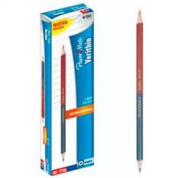 LÁPIZ PAPERMATE BICOLOR ROJO/AZUL VERITHIN C/12