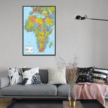 Leinwand‑Dekoration Afrika: Modernes Landkarten‑Layout 60×90 cm