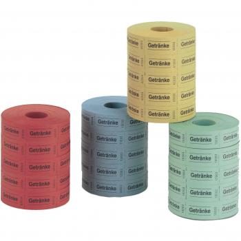 Herlitz Getränkemarken/791780, blau+rot+gelb+grün, Getränke, Inh. 5x1.000
